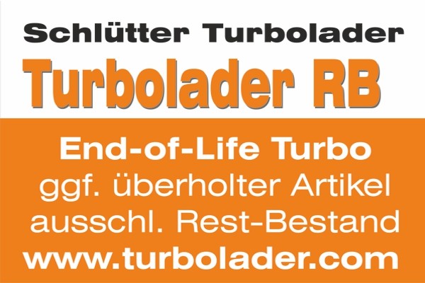 SCHLÜTTER TURBOLADER 172-05070_RB: Turbod ilma paigaldus-/kinnitusmaterjalita, END of LIFE Turbocharger - Original SCHLÜTTER Reman