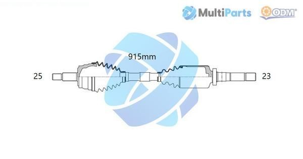 ODM-MULTIPARTS 18-012640: Piedziņas vārpsta 915mm