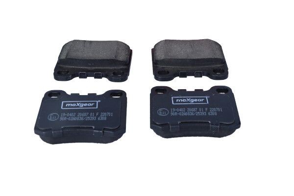 MAXGEAR 19-0402: Piduriklotsid Tagasild