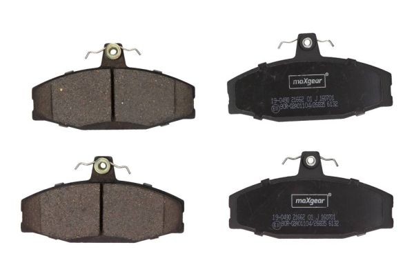 MAXGEAR 19-0490: Piduriklotsid Esisild