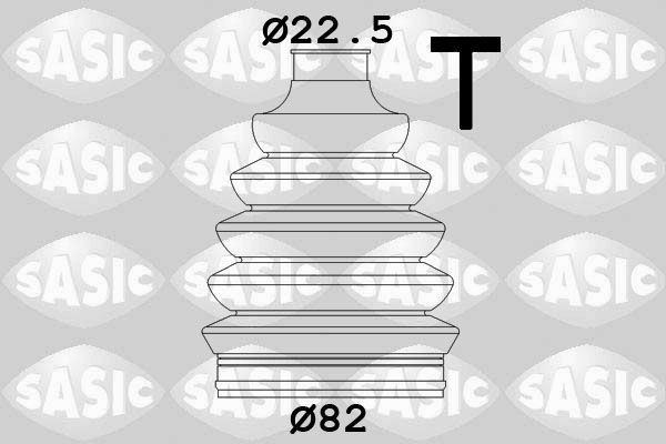 SASIC 1904045: Kaitsekummikomplekt, veovõll Esisild, rattapool, Termoplast