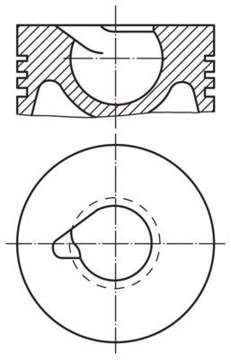MAHLE ORIGINAL 209 26 00: Piston avec porte-segment, sans canal de refroidissement