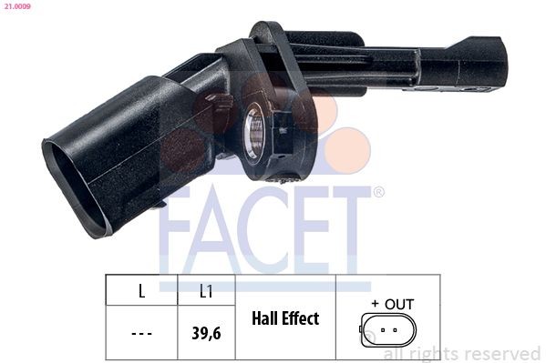 FACET 21.0009: Andur, rattapöörete arv Made in Italy - OE Equivalent