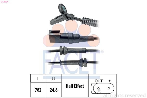 FACET 21.0024: Andur, rattapöörete arv Made in Italy - OE Equivalent