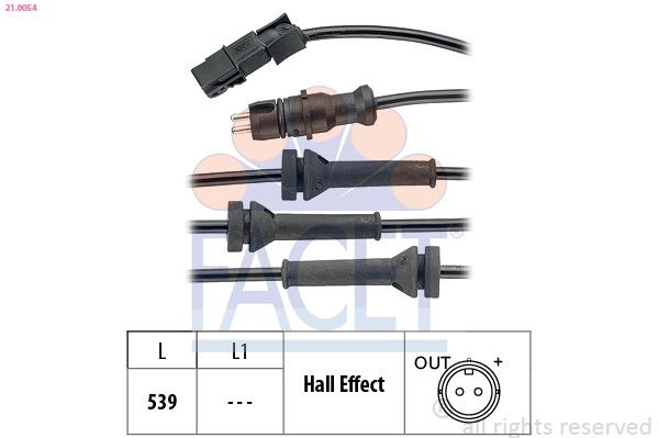 FACET 21.0054: Andur, rattapöörete arv Made in Italy - OE Equivalent