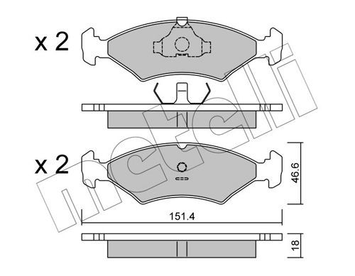 METELLI 22-0029-0: Piduriklotsid