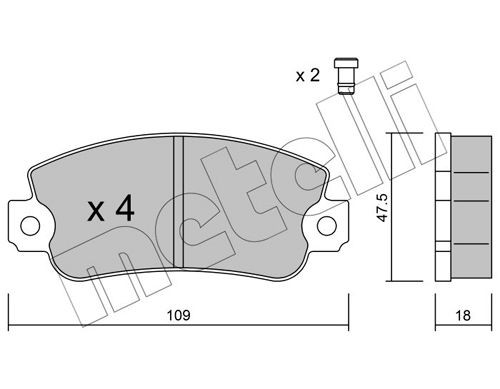 METELLI 22-0033-1: Piduriklotsid