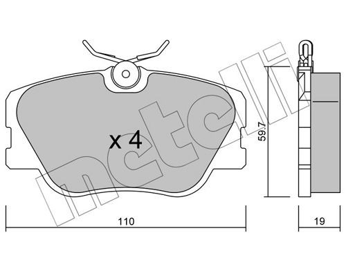 METELLI 22-0061-0: Piduriklotsid