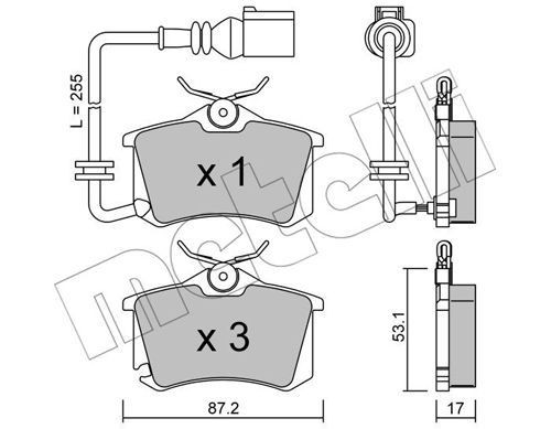 METELLI 22-0100-4: Piduriklotsid