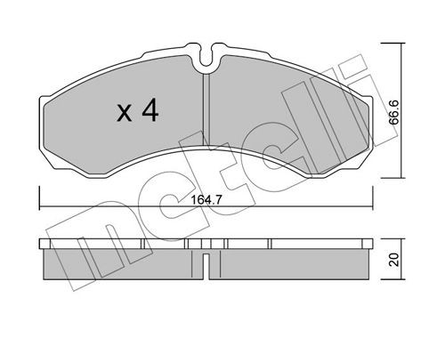METELLI 22-0122-1: Piduriklotsid