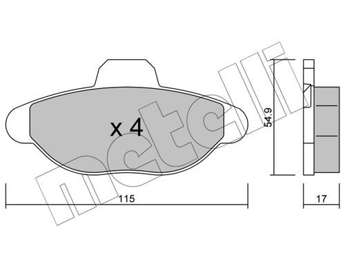 METELLI 22-0137-0: Piduriklotsid