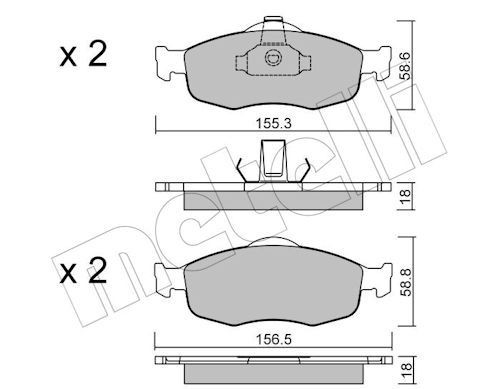 METELLI 22-0146-0: Piduriklotsid