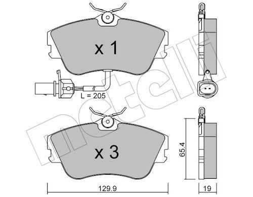 METELLI 22-0164-1: Piduriklotsid