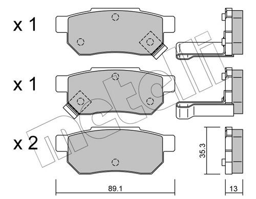 METELLI 22-0170-1: Piduriklotsid