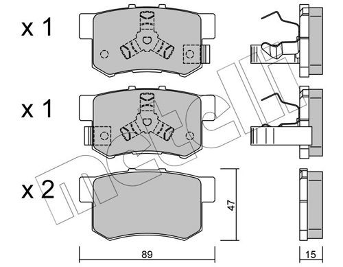 METELLI 22-0173-1: Piduriklotsid