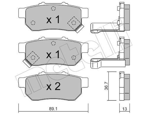 METELLI 22-0176-1: Plăcuțe de frână