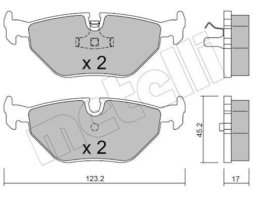 METELLI 22-0180-0: Piduriklotsid