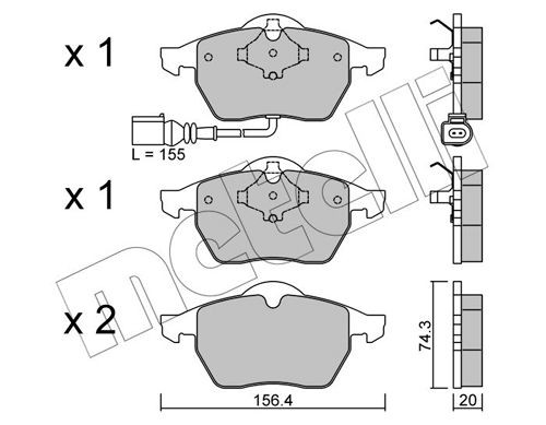 METELLI 22-0181-4: Piduriklotsid
