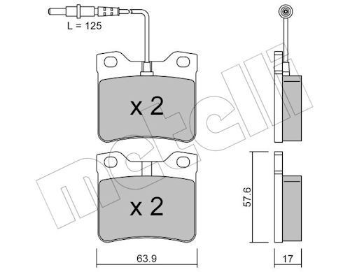 METELLI 22-0192-0: Piduriklotsid