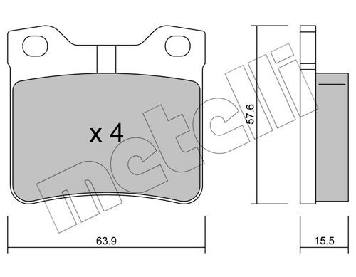 METELLI 22-0192-1: Piduriklotsid