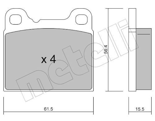 METELLI 22-0200-0: Plaquettes de frein