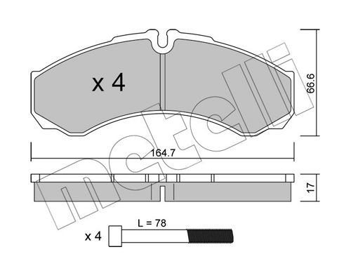 METELLI 22-0212-3: Piduriklotsid