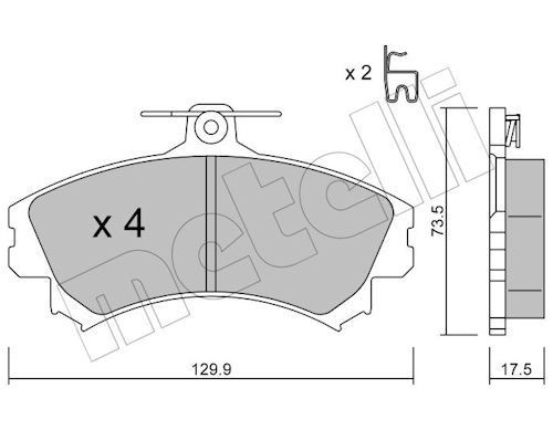 METELLI 22-0216-1: Plăcuțe de frână