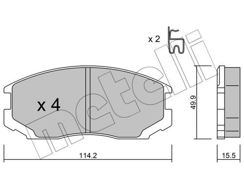 METELLI 22-0221-1: Piduriklotsid