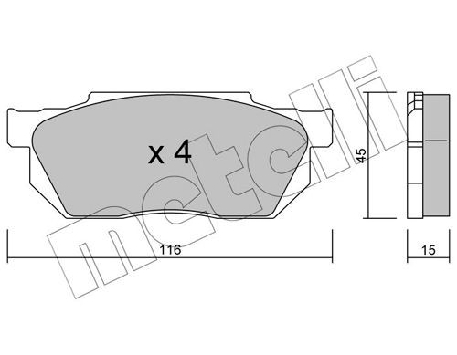 METELLI 22-0247-0: Piduriklotsid
