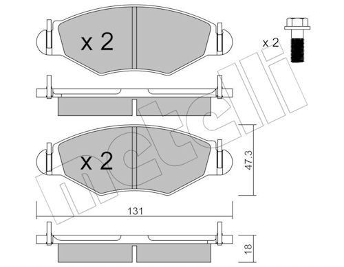 METELLI 22-0254-1: Piduriklotsid