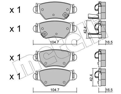 METELLI 22-0259-0: Piduriklotsid