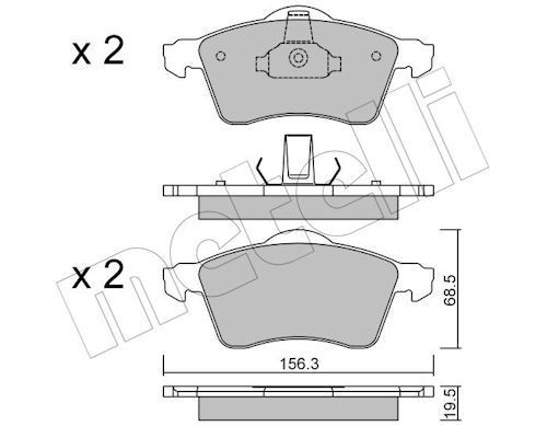 METELLI 22-0263-0: Plăcuțe de frână