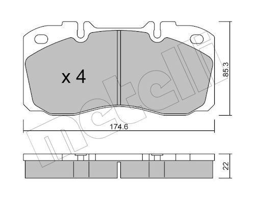 METELLI 22-0268-0: Plăcuțe de frână