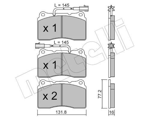 METELLI 22-0288-0: Piduriklotsid