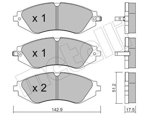 METELLI 22-0294-0: Piduriklotsid