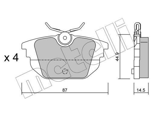 METELLI 22-0299-0: Piduriklotsid