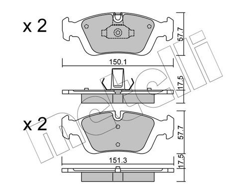 METELLI 22-0312-0: Piduriklotsid