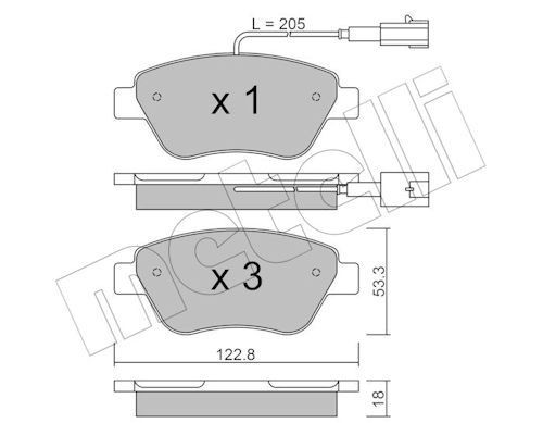 METELLI 22-0321-0: Piduriklotsid