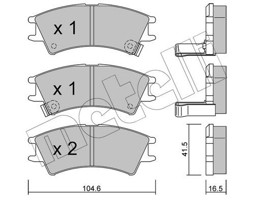 METELLI 22-0361-0: Piduriklotsid