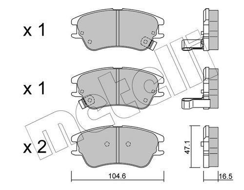 METELLI 22-0502-0: Piduriklotsid