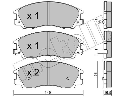 METELLI 22-0506-0: Piduriklotsid