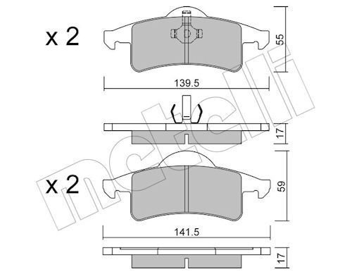 METELLI 22-0526-0: Plăcuțe de frână