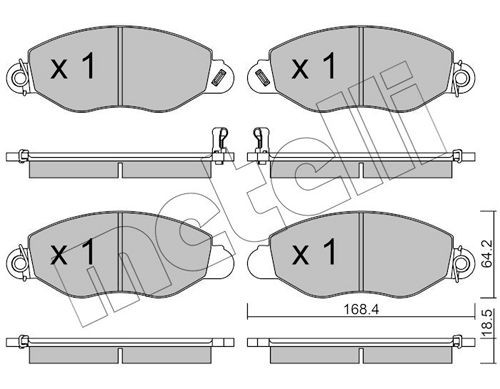 METELLI 22-0536-0: Piduriklotsid