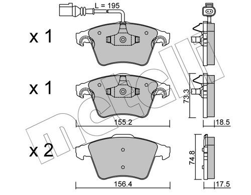 METELLI 22-0552-1: Piduriklotsid