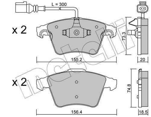METELLI 22-0552-2: Piduriklotsid