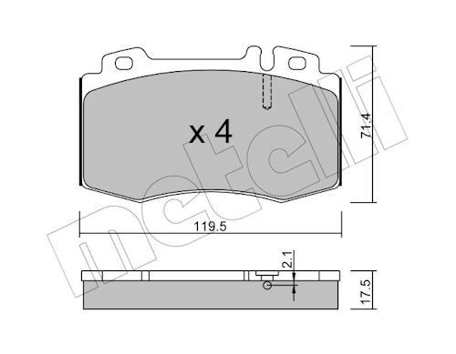 METELLI 22-0563-0: Piduriklotsid