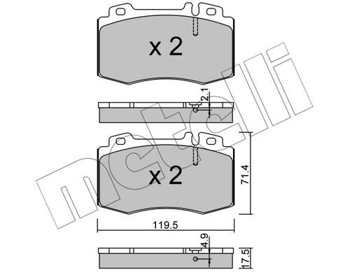 METELLI 22-0563-5: Piduriklotsid