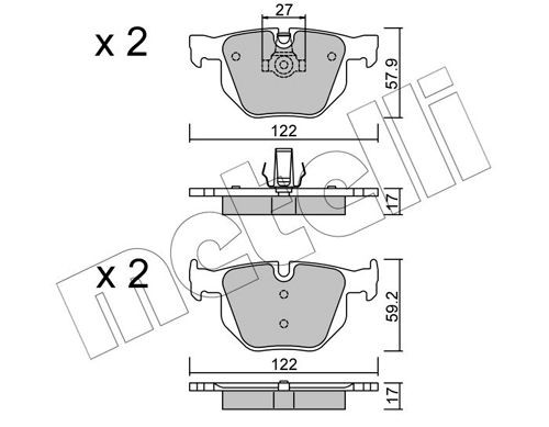 METELLI 22-0644-0: Piduriklotsid