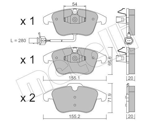 METELLI 22-0675-2: Piduriklotsid