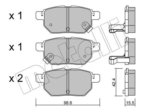 METELLI 22-0746-0: Piduriklotsid